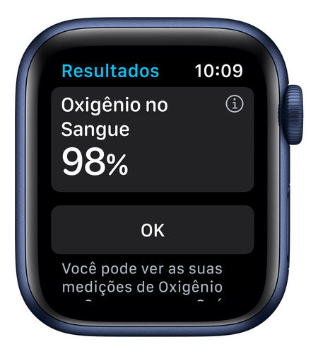 Imagem 3 de 8 de Apple Watch Series 6 (GPS) - Caixa de alumínio azul de 40 mm - Pulseira esportiva marinho-escuro