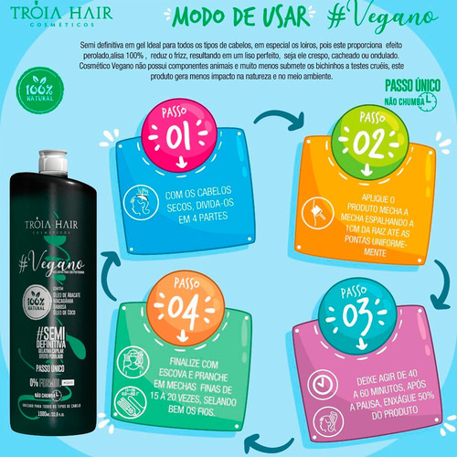 Imagem 4 de 6 de Kit Progressiva Vegana Tróia Hair 2x1litro