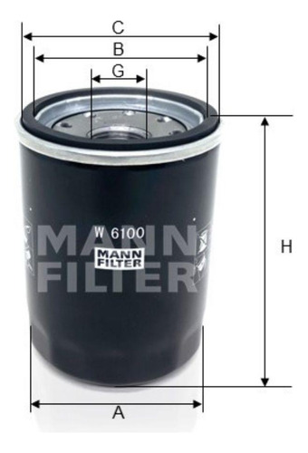 Filtro De Óleo Mann-filter 500/mobi - W 6100