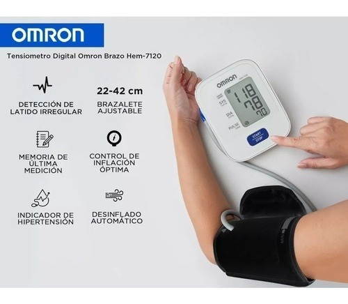 Monitor De Presión Arterial De Brazo Automático Hem-7120