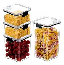 Comprar Set De 4 Frascos Herméticos Táper Organizadores De Cocina