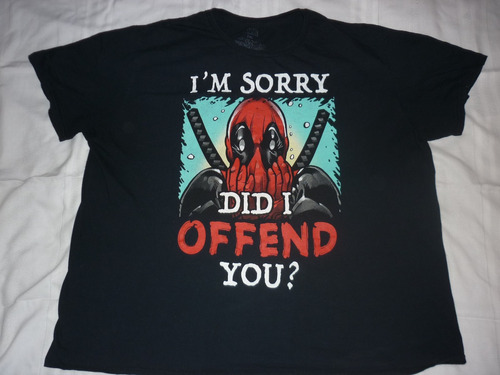 E Remera Marvel Deadpool Talle Especial 3xl Algodon Art 7909