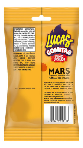 Lucas Gomitas Sabor Mango Enchilado 130g