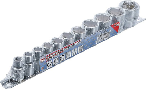 Juego Dados Ent 3/8 Hexagonales Std 5/16 A 7/8 11 Piezas Bgs