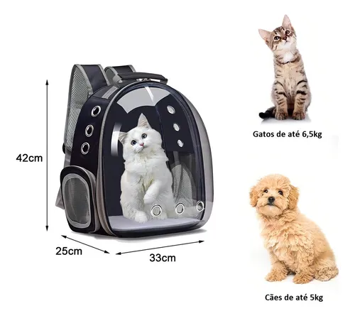 Mochila para mascotas con vista panorámica, astronauta, perro y gato, color verde
