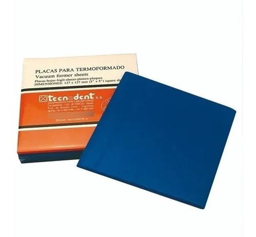 Lc-119 Placa Protector Bucal Azul 0.150 X5 Tecnodent