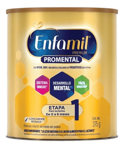 Leche de fórmula  en polvo  Mead Johnson Enfamil Premium 1  en lata de 375g - 0  a  6 meses