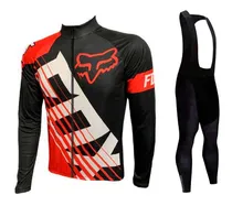 Comprar Kit Bretelle Gel Camisa Manga Longa Ciclismo Fox Dryfit Bike