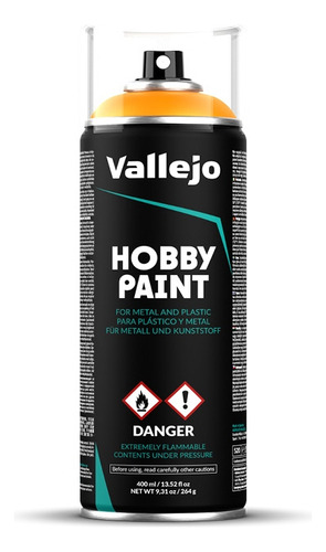 Vallejo Hobby Paint 400ml Pintura Acrilica Color Amarillo Soleado 28.018