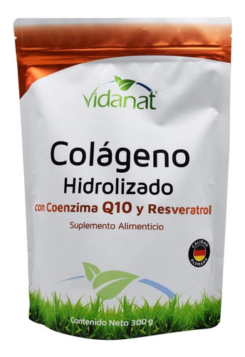 Colageno Hidrolizado Coenzima Q10 Y Resveratrol 300g-vidanat