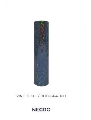 Vinil Textil  Holográfico Negro Premium 50cmx1m