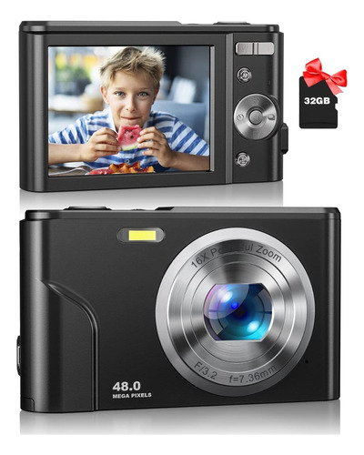 Cámara Digital For Niños Con Tarjeta De 32 Gb Cámara 1080p