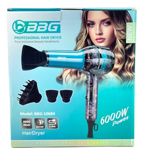 Secador De Cabelo Profissional Bbg Power 6000w - 110v.