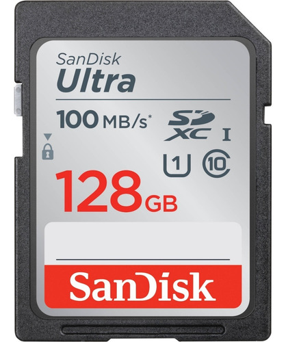 Cartão De Memoria Sandisk Sdxc 128gb 100mb/s.