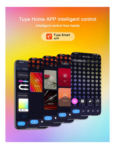Lâmpada Hexagonal Rgb Smart Light Board, Parede De Atmosfera