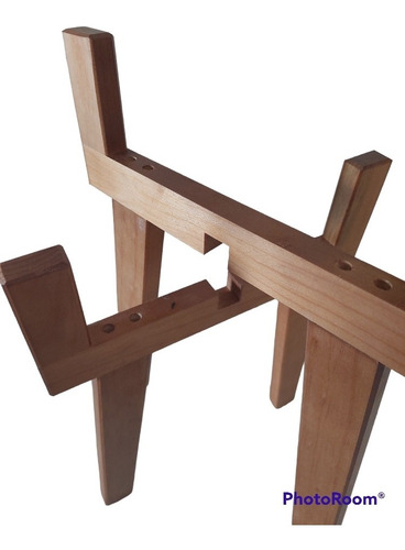 Soporte Maceta Florero Base De Madera Decorativo Set 3 Piez