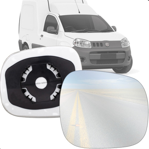 Vidro / Lente Com Base Espelho Retrovisor Fiorino Original