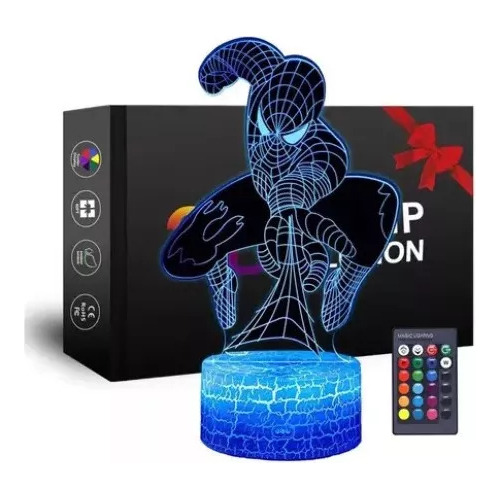 3d Spiderman Led Night Light - Regalo Perfecto Para Niño