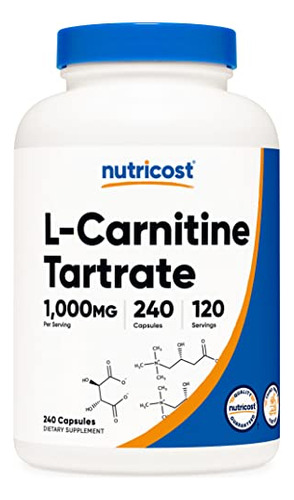 Suplemento Nutricost De Tartrato De L-carnitina 1000 Mg 240