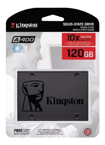 Imagen 1 de 5 de Disco Solido 120gb Kingston A400 Ssd 2.5 Notebook Pc