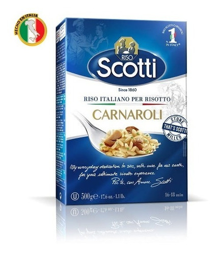 Arroz Carnaroli Scotti Premium 500g Origen Italia Risotto 