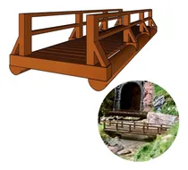 Comprar Miniatura Ponte Pedestre - Escala Ho- 1:87 Maquetes Terrário