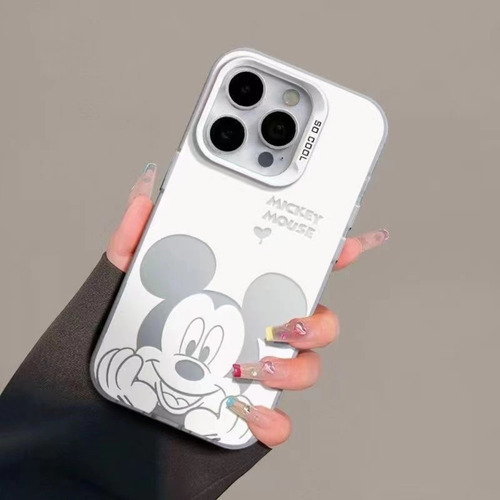 Capinha Case Compatível Com iPhone Mickey Minnie Espelhada
