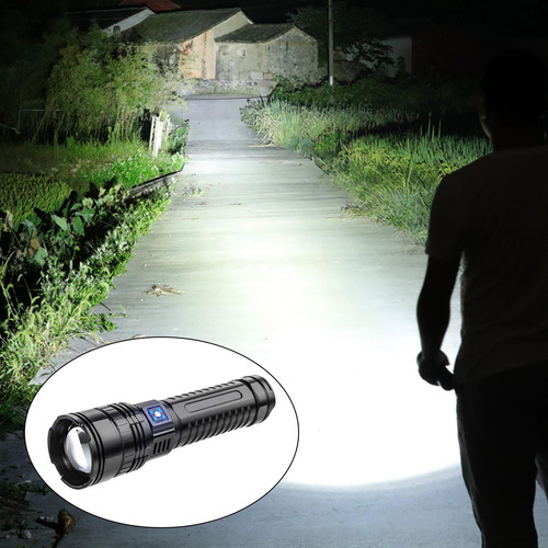 Linterna Led 20w Usb 5400mah Luz De Antorcha Al Aire Libre