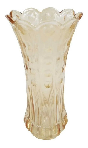 Vaso Decorativo Em Vidro Âmbar Wincy 13x8,5x24 Cm Cor Ambar
