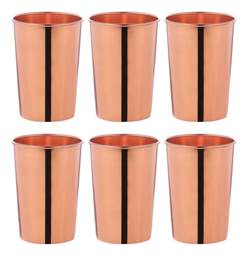 Set De Vasos Healthgoodsin Cobre, Capacidad De 350 Ml, 6pcs