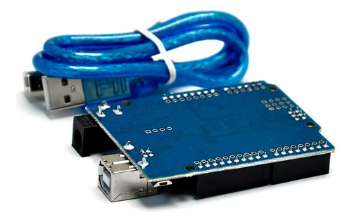 Uno R3 Compatible Ide + Caja Acrílico Protector