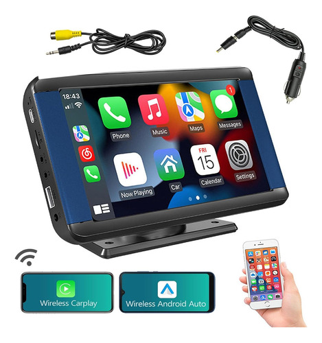 Autoestereo Portatil Compatible Car-play Andoid 7pul Cámara