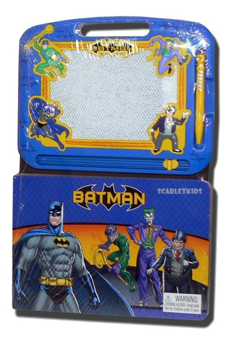 Imagen 1 de 6 de Batman Cuento + Pizarra Magnetica Libros De Carton Original