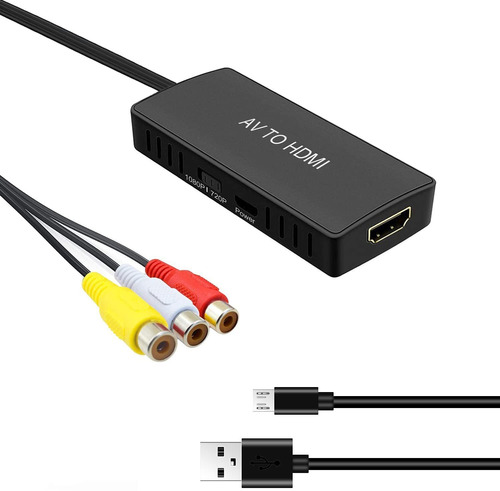 Convertidor Rca A Hdmi Adaptador Av A Hdmi Composte/cv...