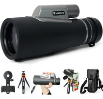 Comprar Vbrate Telescopio Monocular Hd 12x56 Para Adultos, Portátil De Largo Alcance Con Adaptador Smartphone Y Trípode. Visión Nocturna De Baja Luz Para Caza, Camping, Senderismo Y Observación De Aves