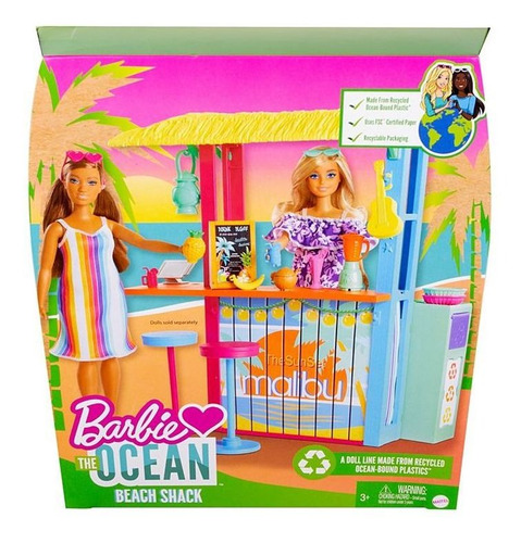 Barbie The Ocean Malibu Quiosque De Praia Gyg23 Mattel