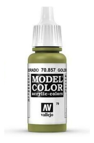 Vallejo Model Color 17ml Pintura Acrílica Color 79 Oliva Dorado 70.857