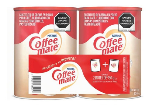 Sustituto De Crema Nestlé Coffee Mate De 930 Grs Con 2 Pieza