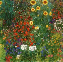 Comprar Cuadro Girasóles En El Jardín Y Otros De Klimt 100x100