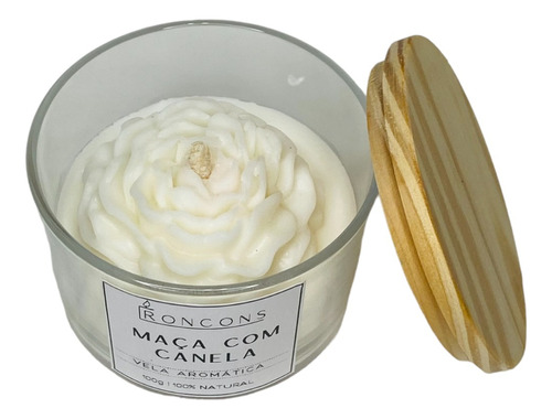 Vela Aromática Maça Com Canela - Flor 100g