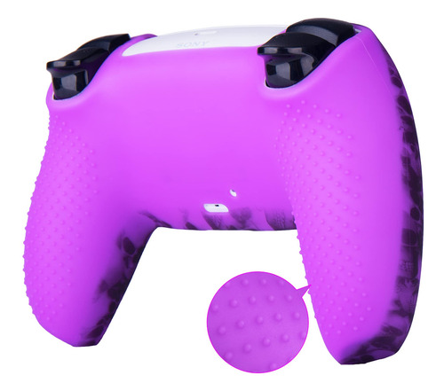 Funda Protectora Silicona Morada Para Control Ps5 Dualsense