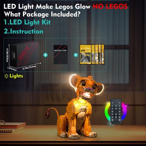 Kit De Luces Locolee Led Compatible Con Lego Young Simba Lio