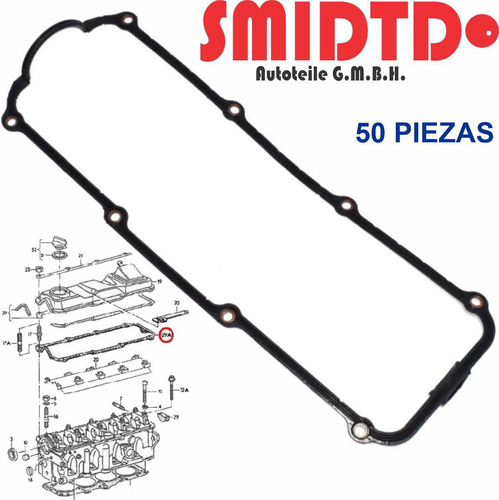 50 Juntas De Tapa Punterias Hule Vw Jetta 1.8l Mk3 A3 93-98