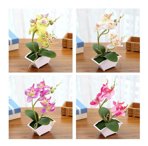 Orquídea Artificial De Seda Bonsai Faux Flower Arranjo Po [u | Parcelamento  sem juros