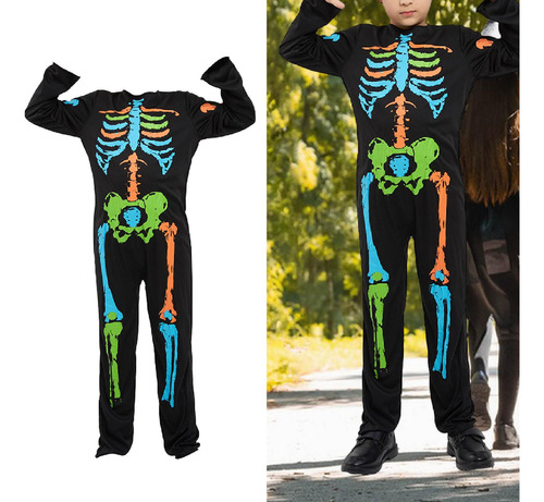 Disfraz De Esqueleto De Halloween Para Niños, Ropa De S