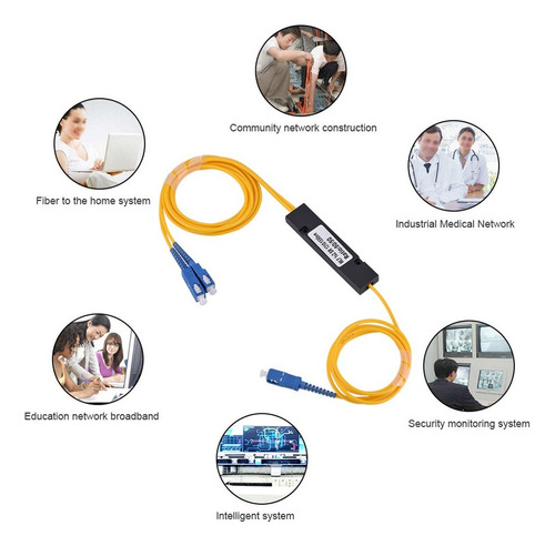 .. Cable Divisor De Fibra Óptica Sc Monomodo 1 A 2 Con Sc
