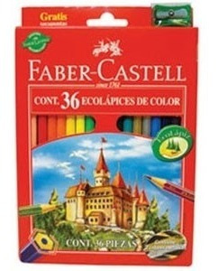 Lapices Faber Castell X 36 L Ecolapiz + Sacapunta De Regalo