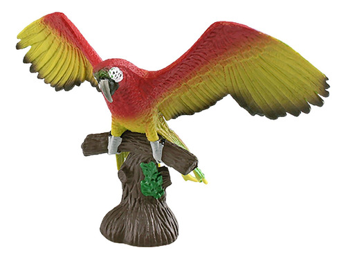 Figuras De Loro, Juego De Pájaros, Modelo De Loro En Rojo