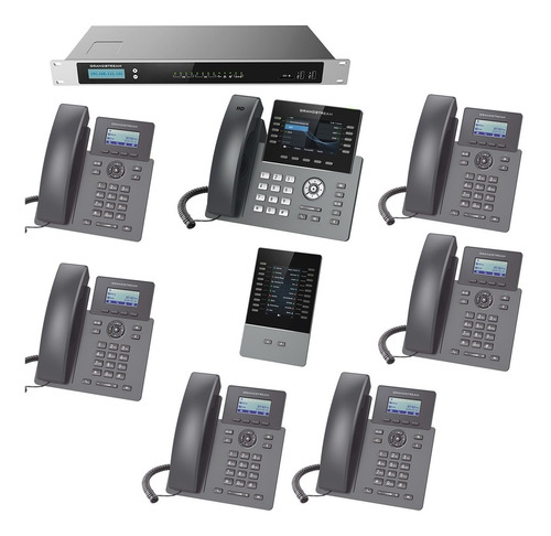 Pbx Grandstream Ip Ucm6304 + 7 Tels Y Consola De Operadora