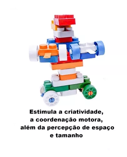 Brinquedo Educativo de Montar Pecinhas Com Cores Sortidas - ShopJJ